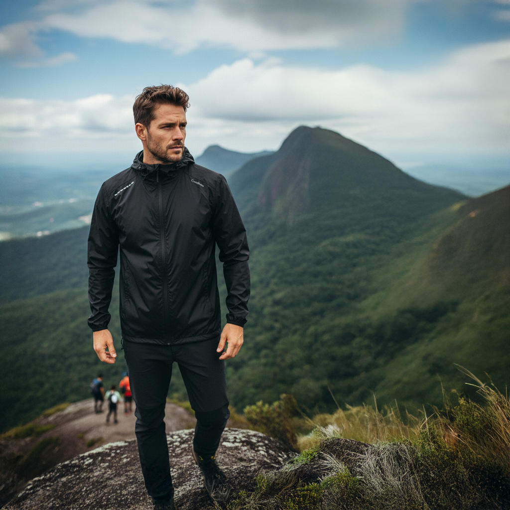 Cordilheira Whisper Men’s Waterproof UV40+ Windbreaker